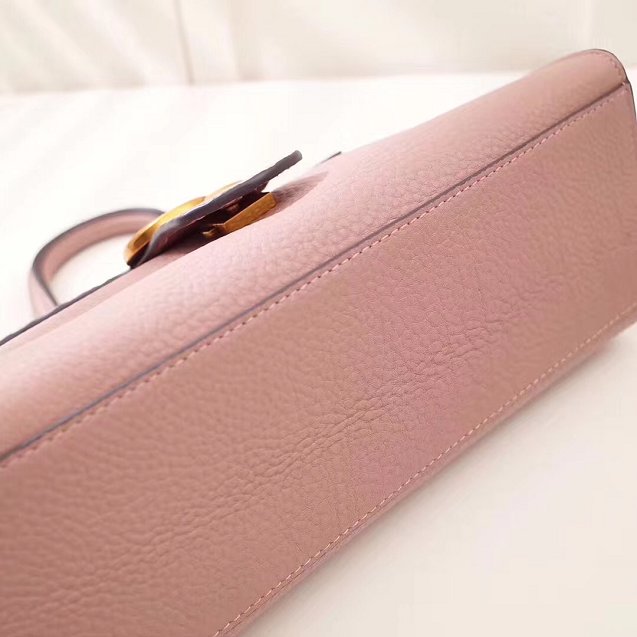 2018 GG marmont original calfskin top handle bag 421890 pink