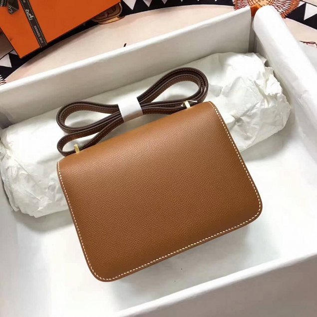 Hermes original epsom leather constance bag C23 coffee