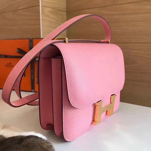 Hermes original epsom leather constance bag C23 pink