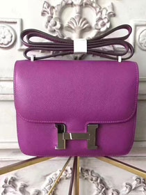 Hermes original epsom leather constance bag C23 purple