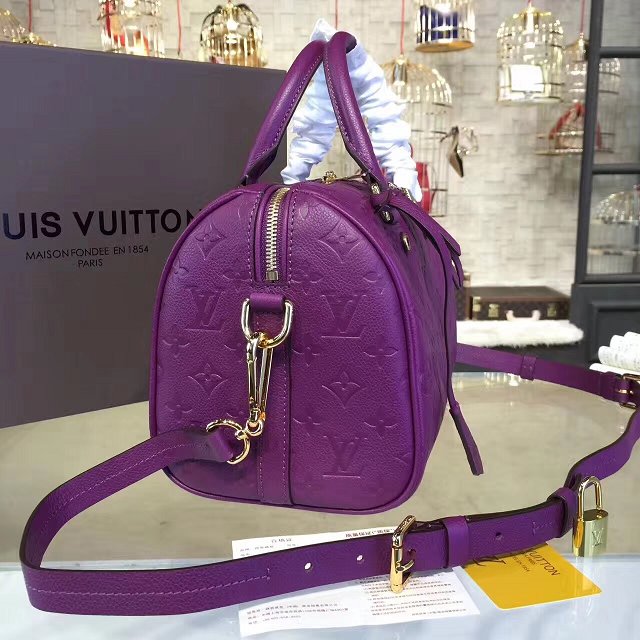 Louis vuitton original monogram empreinte mini speedy 20 M42395 purple