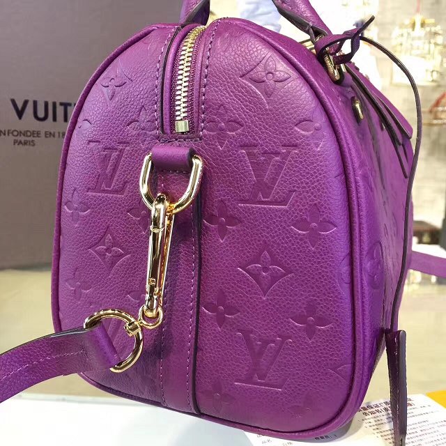 Louis vuitton original monogram empreinte mini speedy 20 M42395 purple