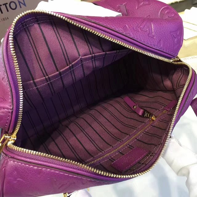 Louis vuitton original monogram empreinte mini speedy 20 M42395 purple