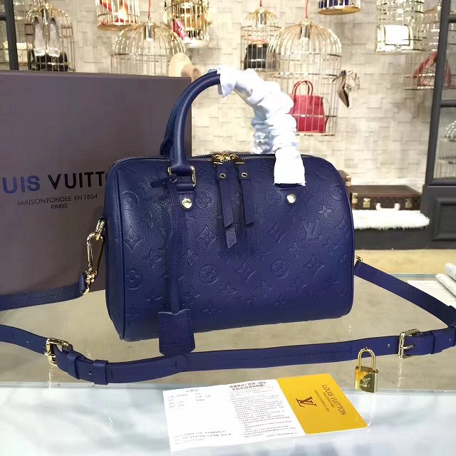 Louis vuitton original monogram empreinte speedy 25 M42401 blue