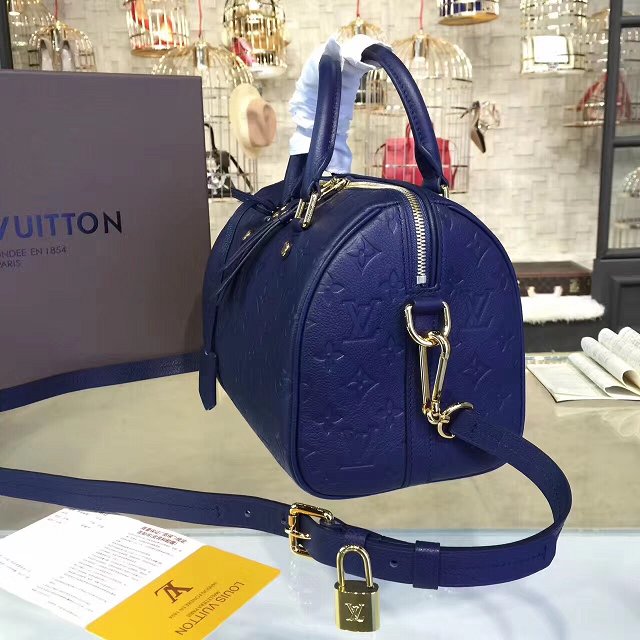 Louis vuitton original monogram empreinte speedy 25 M42401 blue