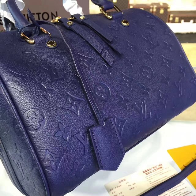 Louis vuitton original monogram empreinte speedy 25 M42401 blue