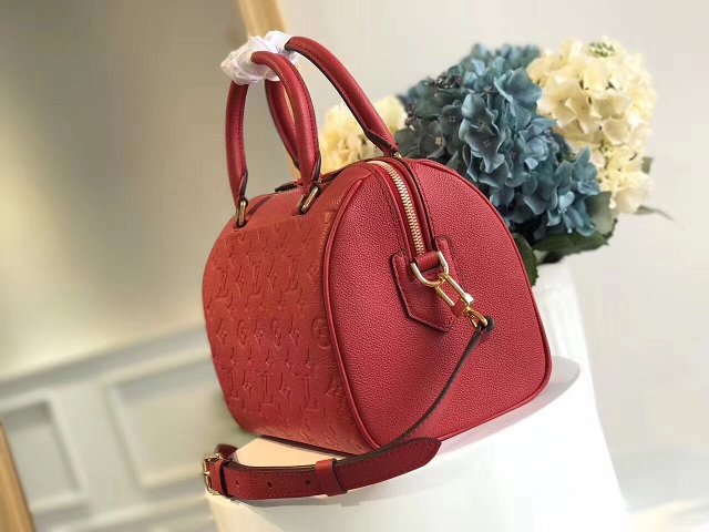 Louis vuitton original monogram empreinte speedy 25 M42401 red