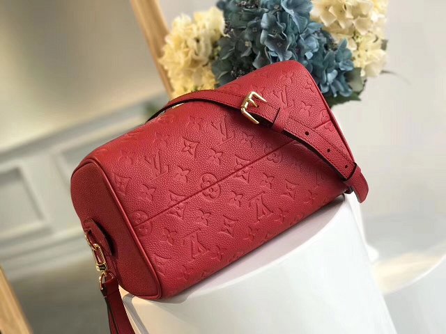 Louis vuitton original monogram empreinte speedy 25 M42401 red