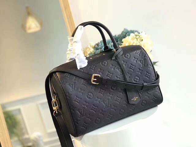 Louis vuitton original monogram empreinte speedy 30 M42406 black