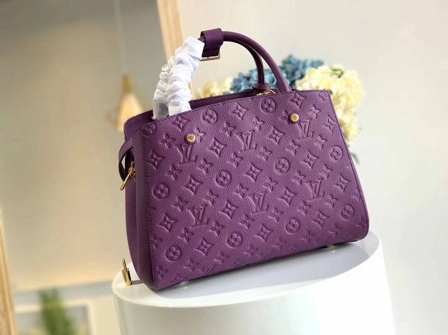 Louis vuitton original monogram empreinte montaigne BB M41053 purple