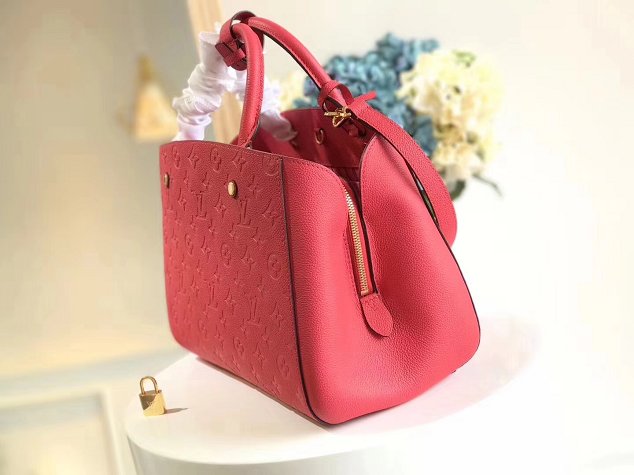 Louis vuitton original monogram empreinte montaigne BB M41053 red