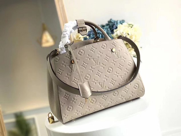 Louis vuitton original monogram empreinte montaigne mm M41048 gray