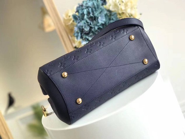 Louis vuitton original monogram empreinte montaigne mm M41048 navy blue