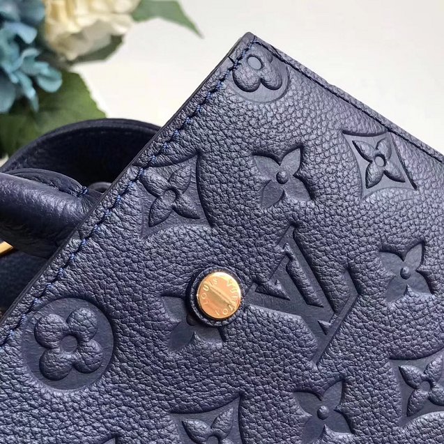 Louis vuitton original monogram empreinte montaigne mm M41048 navy blue