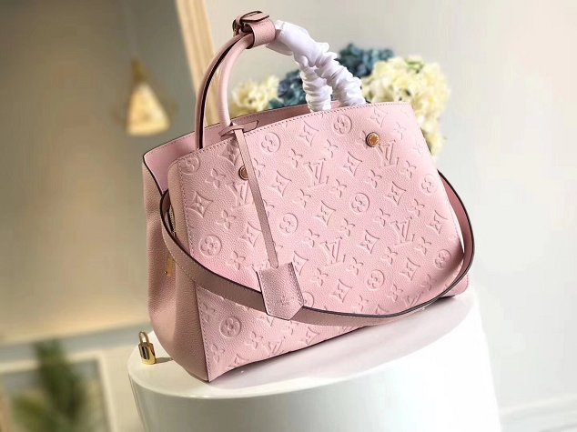 Louis vuitton original monogram empreinte montaigne mm M41048 pink