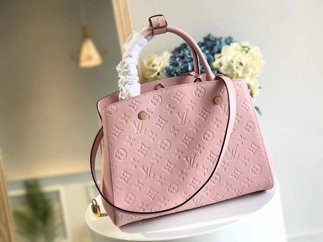 Louis vuitton original monogram empreinte montaigne mm M41048 pink