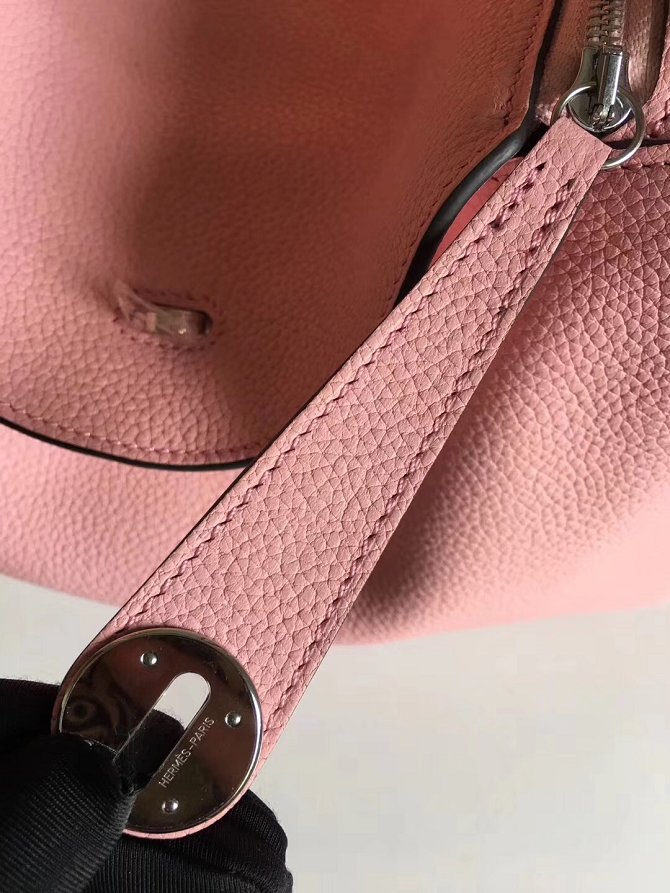 Hermes original top togo leather small lindy 26 bag H26 pink