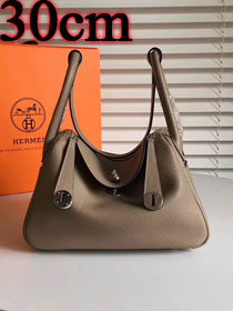 Hermes original top togo leather medium lindy 30 bag H30 gray