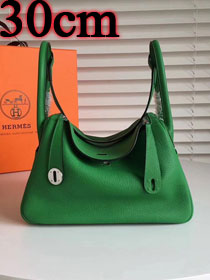 Hermes original top togo leather medium lindy 30 bag H30 green