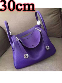 Hermes original top togo leather medium lindy 30 bag H30 purple
