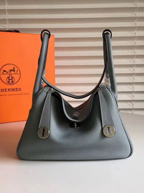 Hermes original top togo leather large lindy 34 bag H34 ice blue