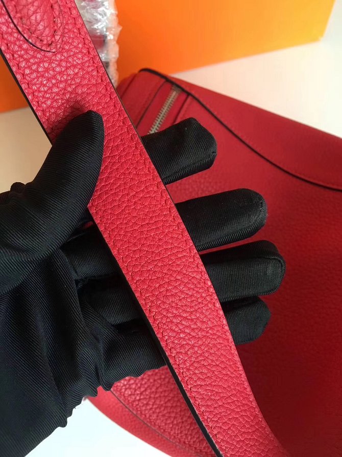 Hermes original top togo leather large lindy 34 bag H34 red