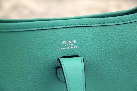Hermes original togo leather mini evelyne tpm 17 shoulder bag E17 lake green