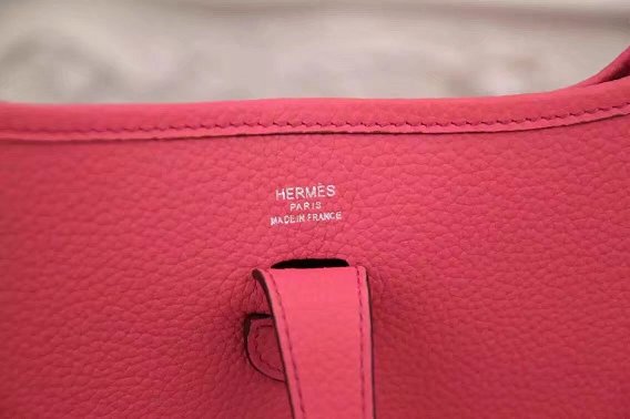 Hermes original togo leather mini evelyne tpm 17 shoulder bag E17 watermeloon red