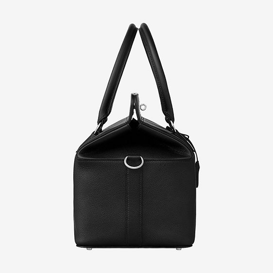 Hermes original togo leather small toolbox handbag T26 black