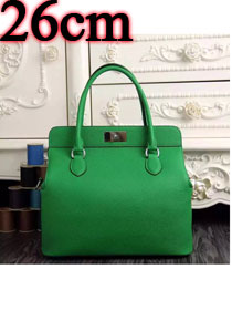 Hermes original togo leather small toolbox handbag T26 green