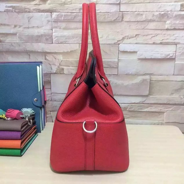 Hermes original togo leather toolbox handbag T31 red