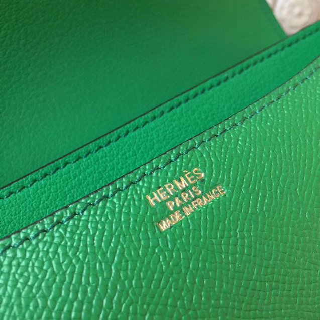 Hermes epsom leather constance 23 bag C230 green