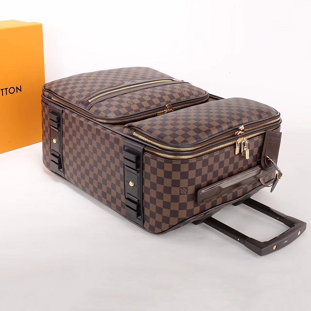 Louis vuitton original damier ebene pegase 55 luggage n23297 