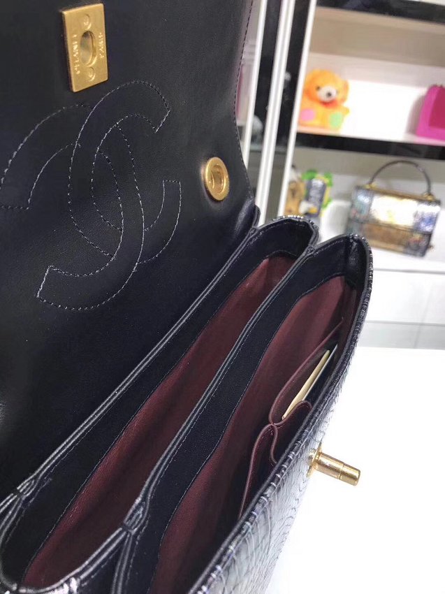 2018 CC original snakeskin top handle flap bag A92236 multicolor