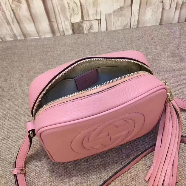 GG original calfskin leather shoulder bag 308364 pink