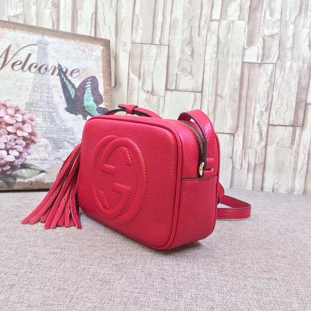 GG original calfskin leather shoulder bag 308364 red