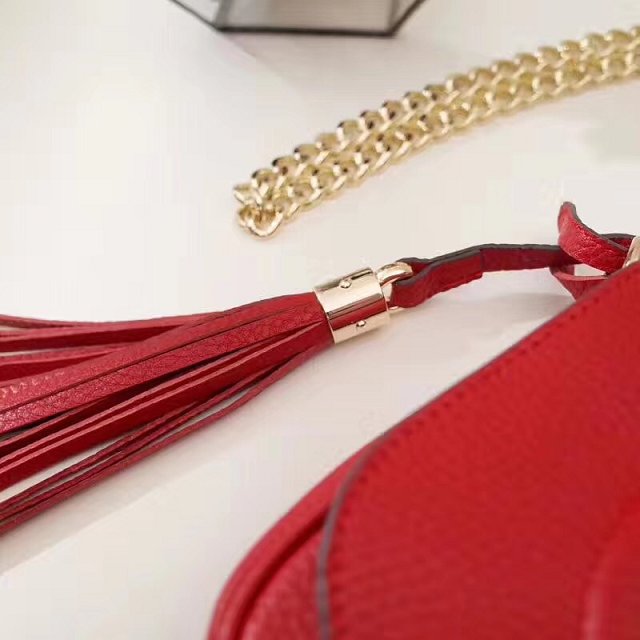 GG original calfskin mini shoulder bag 323190 red