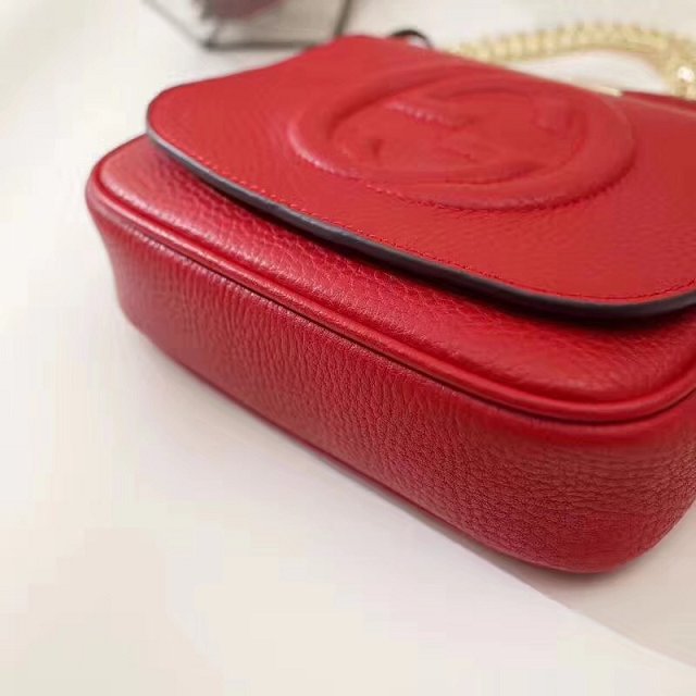 GG original calfskin mini shoulder bag 323190 red