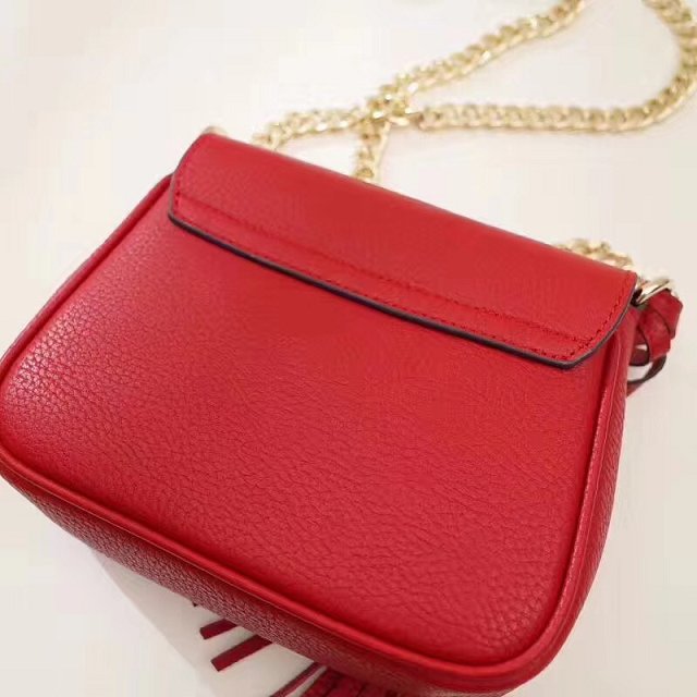 GG original calfskin mini shoulder bag 323190 red