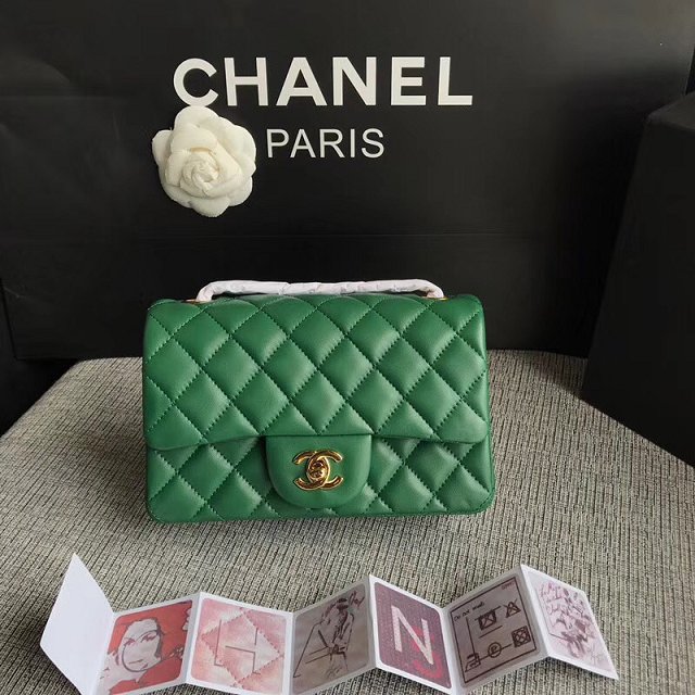 CC original lambskin mini flap bag A69900 green