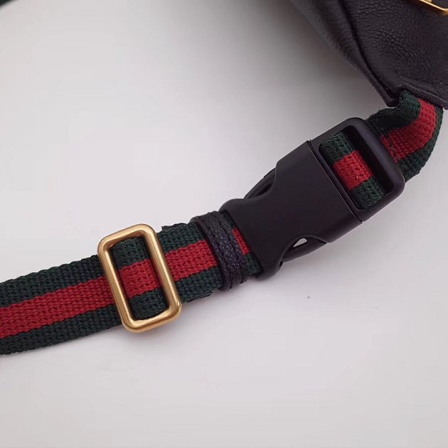 2018 GG original calfskin print small belt bag 527792 black