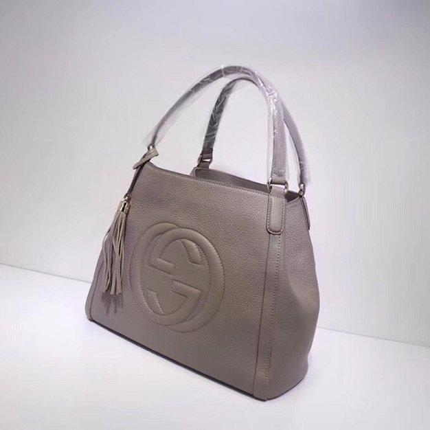 GG original calfskin hobo bag 282309 grey
