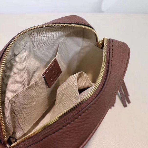GG original calfskin leather shoulder bag 308364 brown