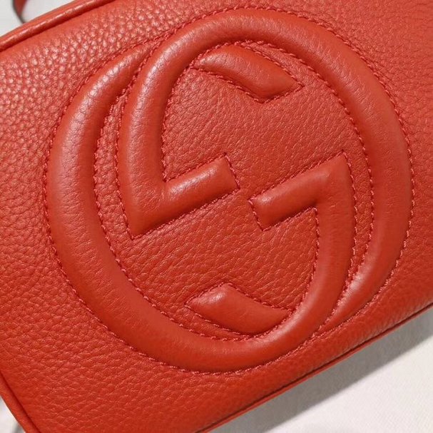 GG original calfskin leather shoulder bag 308364 orange