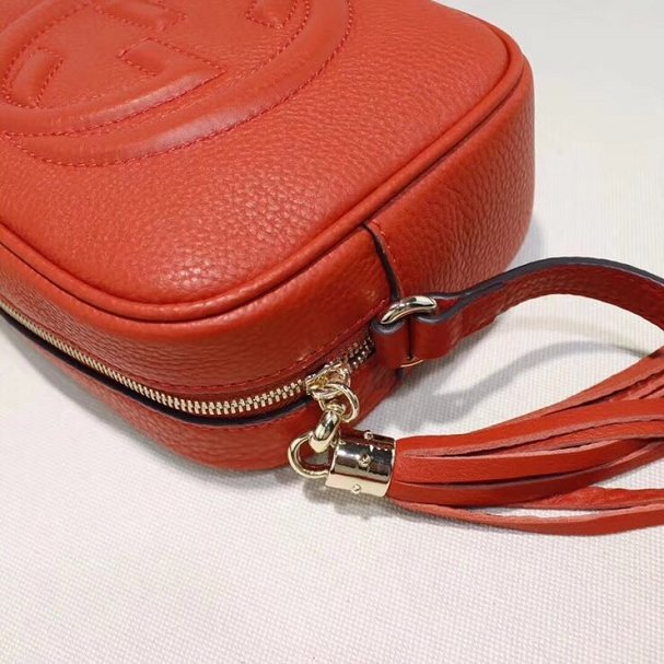 GG original calfskin leather shoulder bag 308364 orange