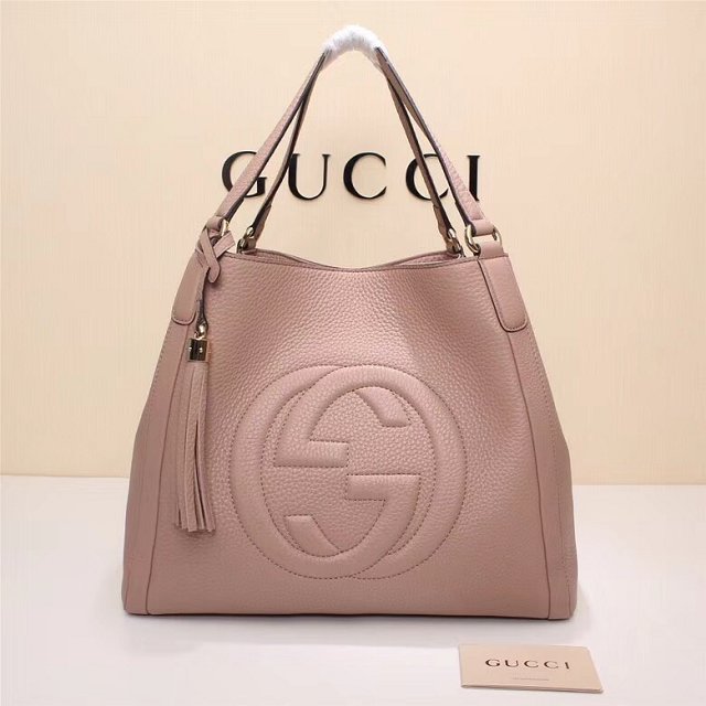 GG original calfskin hobo bag 282309 apricot