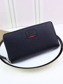 GG Marmont leather zip around wallet 435298 black