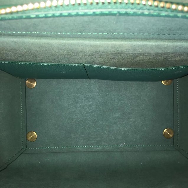 Celine original grained calfskin mini belt bag 189103 green