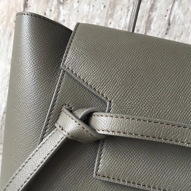 Celine original grained calfskin mini belt bag 189103 khaki
