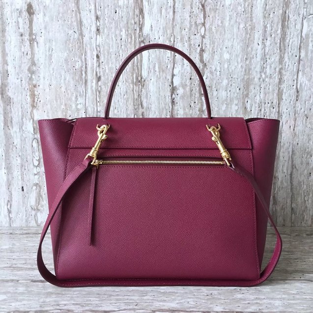 Celine original grained calfskin mini belt bag 189103 purple